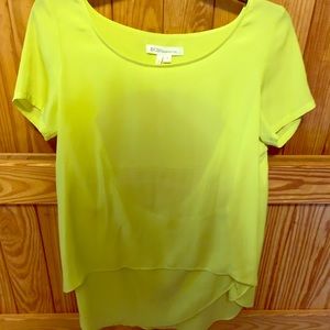BCBG Generation Lime Green Shirt, Size Small